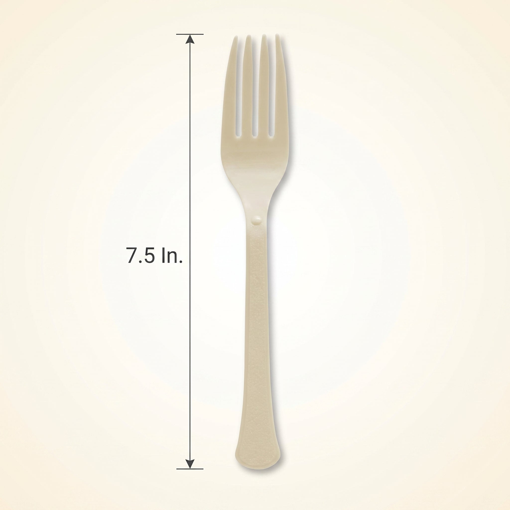 Vanilla Creme Heavyweight Plastic Forks - 7.5 in.