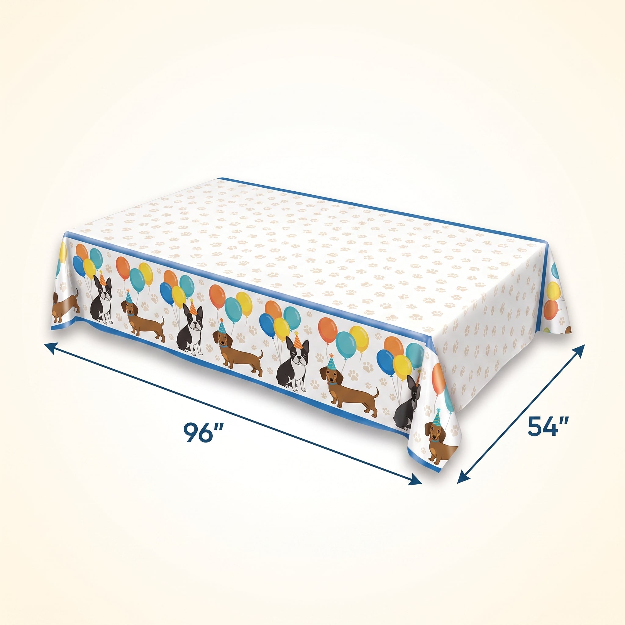 Playful Pups Plastic Table Cover
