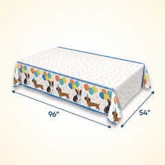 Playful Pups Plastic Table Cover
