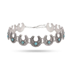 Modern Western Faux Turquoise Halloween Choker Necklace