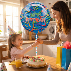 Vibrant Foil Super Shape Happy Birthday Balloon