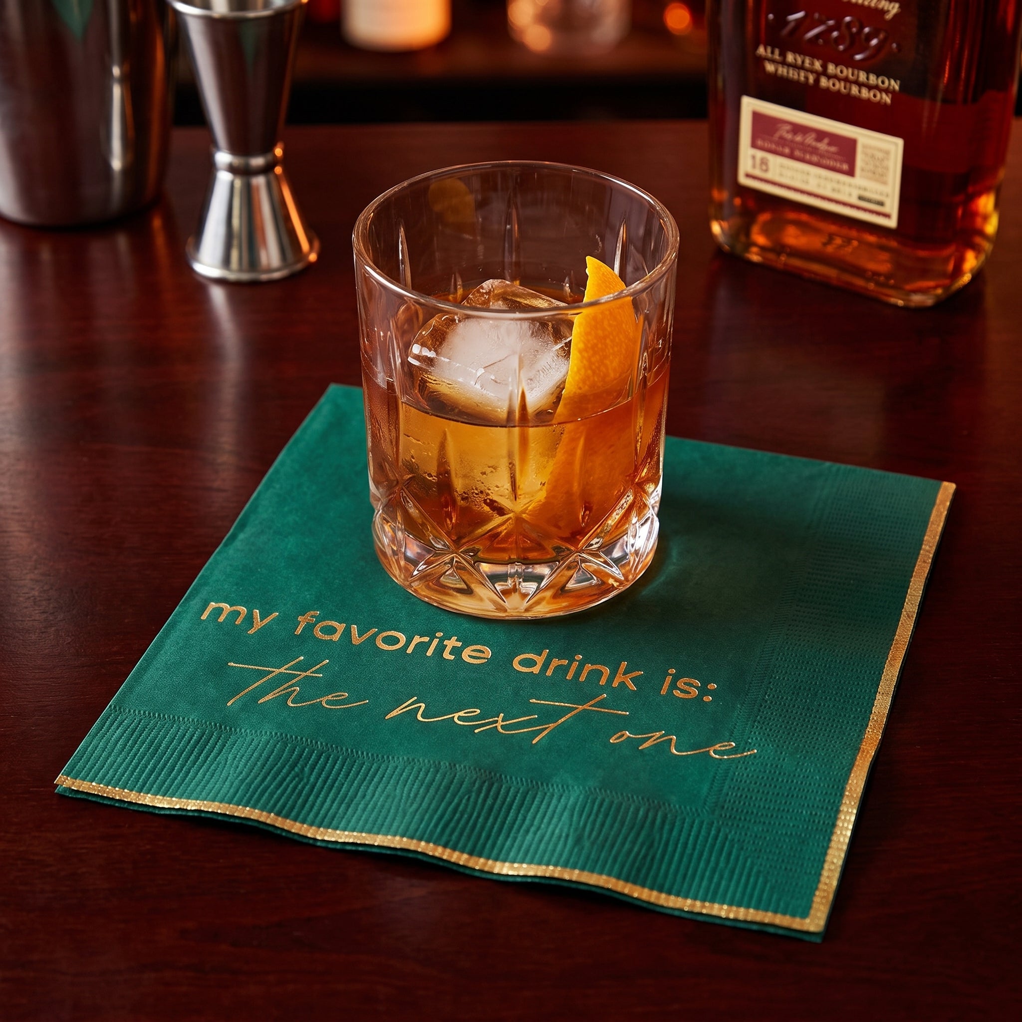 My Favorite Drink Is...' Foil Stamped Beverage Napkins - 20 Count - 5 In. X 5 In.