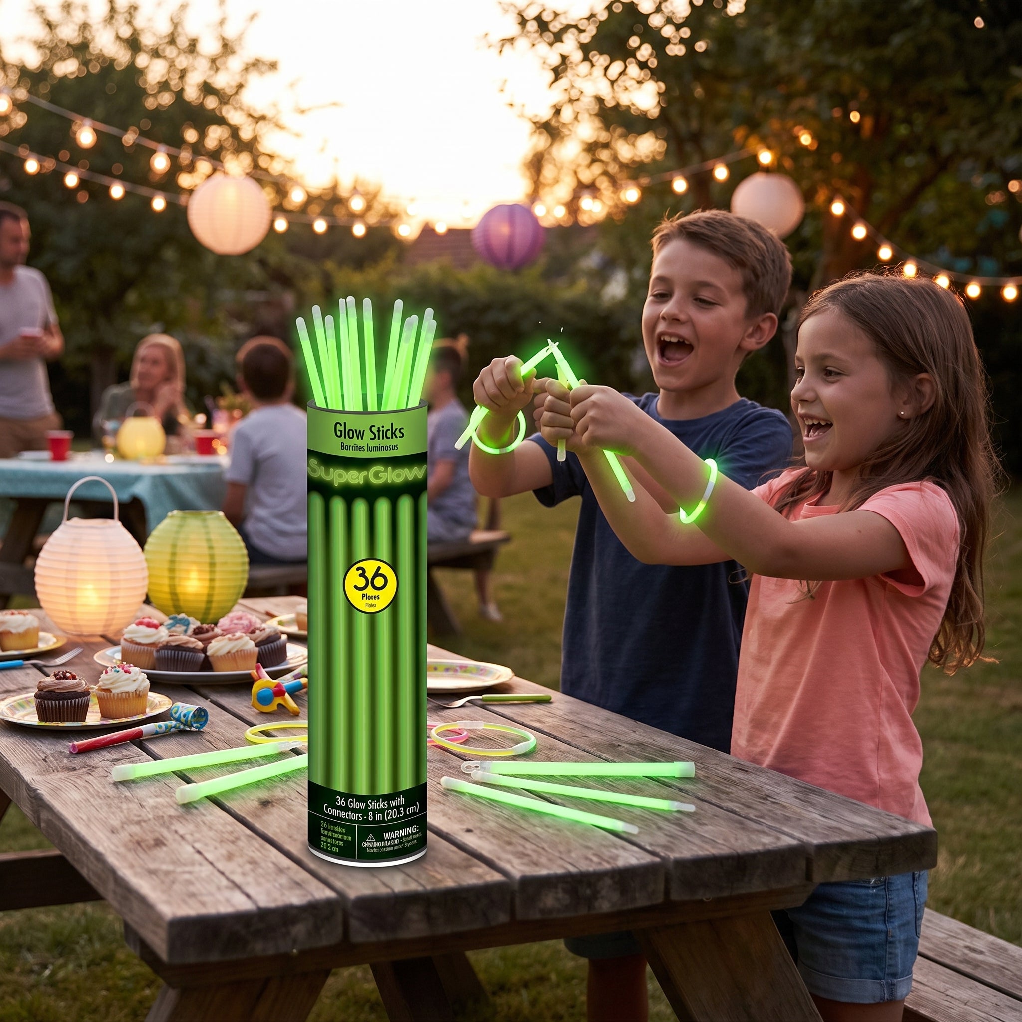 Green Glow Stick Bracelets - 8 In. | 36 Pack