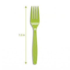 Lime Green Plastic Forks - 7.5 In. | 20 Count