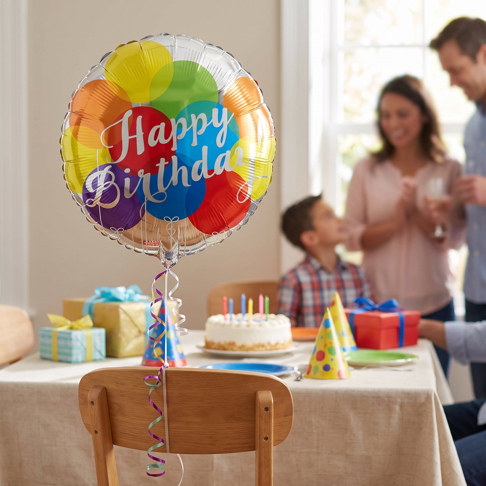 Vibrant 18" Happy Birthday Foil Balloon