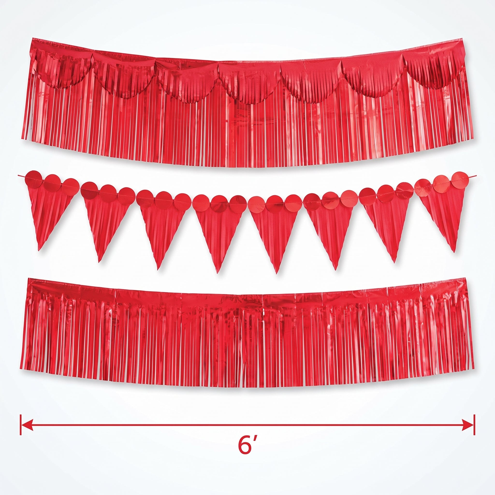 Red Fringe Banner Kit