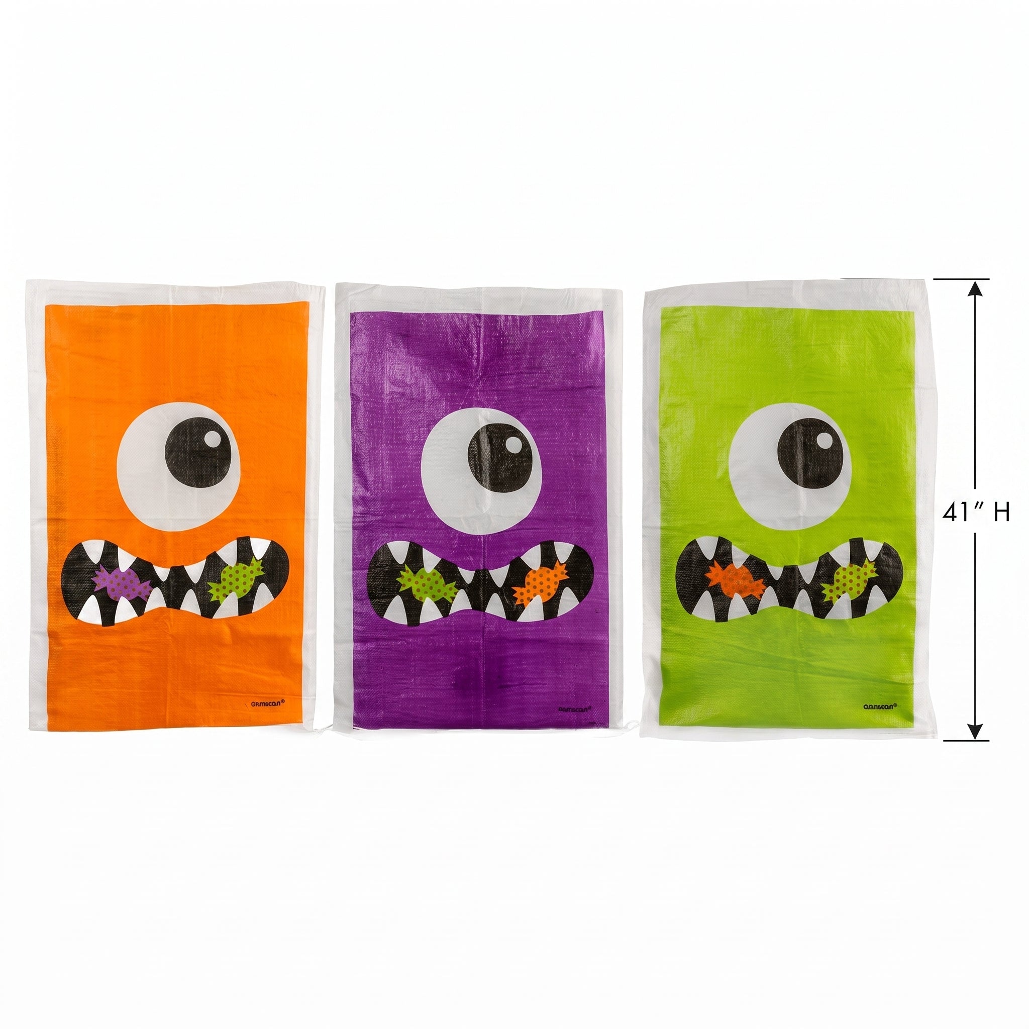 Boo Crew Monster Potato Sacks - 41" Halloween Race Game (6-Pack)
