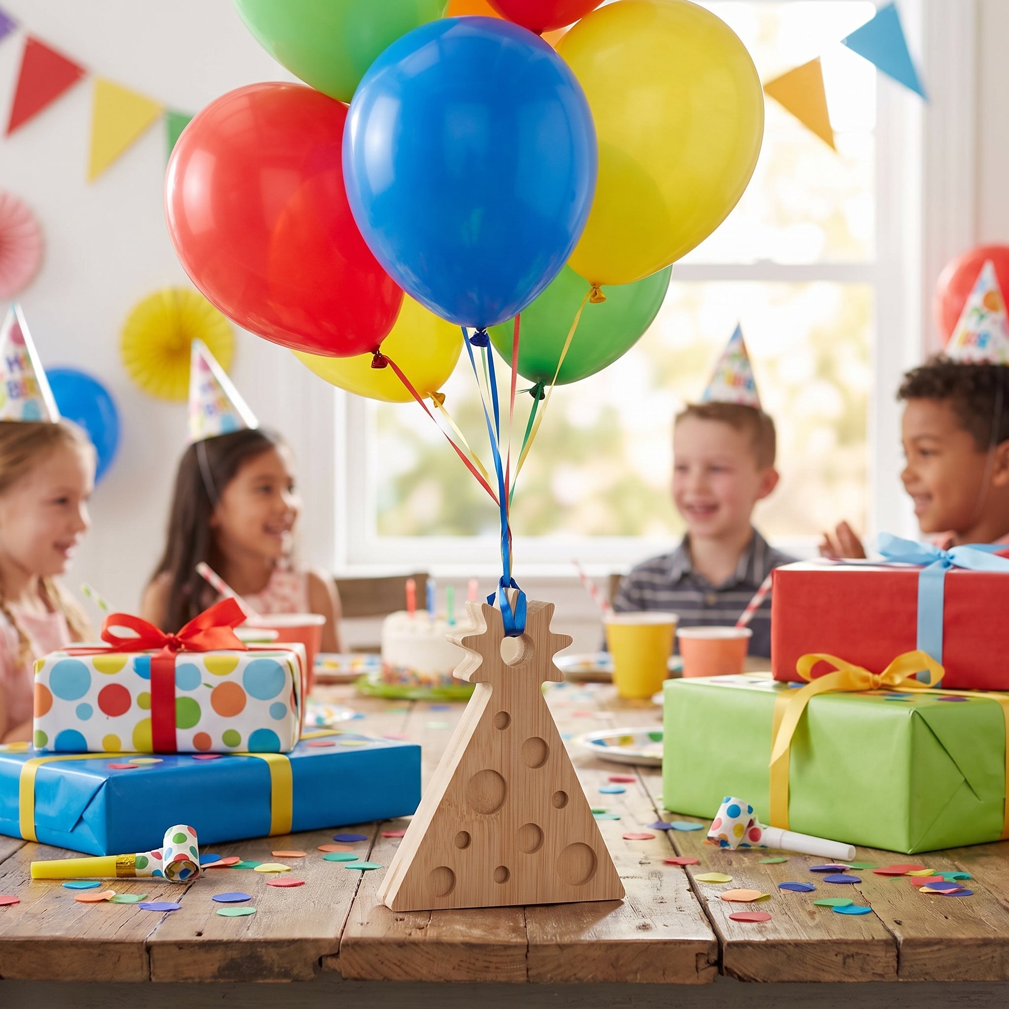 Eco-Friendly Bamboo Party Hat Balloon Weight
