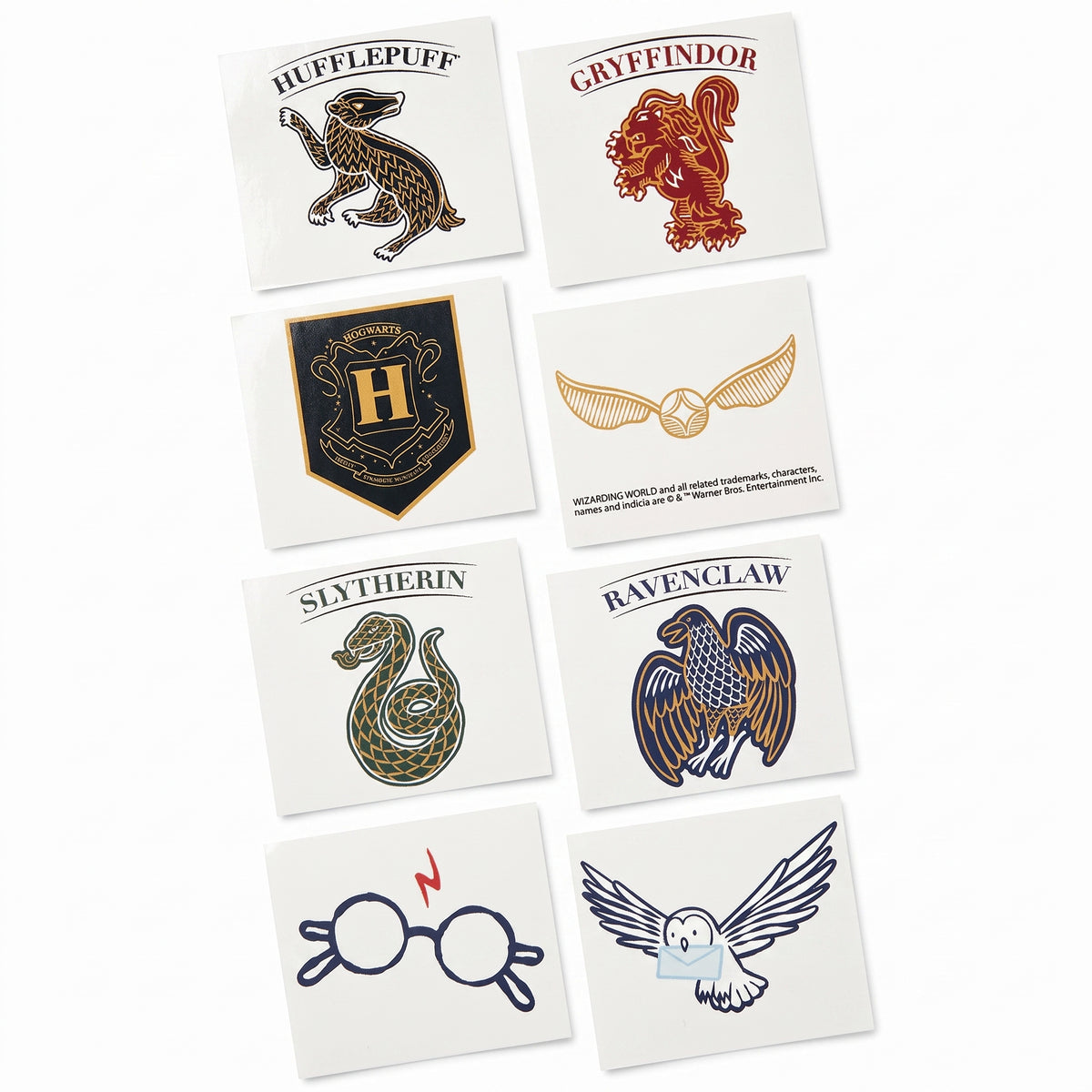 Harry Potter Hogwarts House Temporary Tattoos, 24-Pack