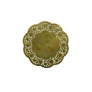 4.5 In. Round Gold Foil Doilies | 20 Count