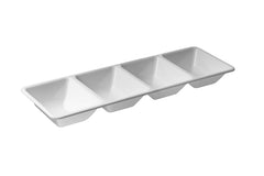 4 Compartment Tray | White