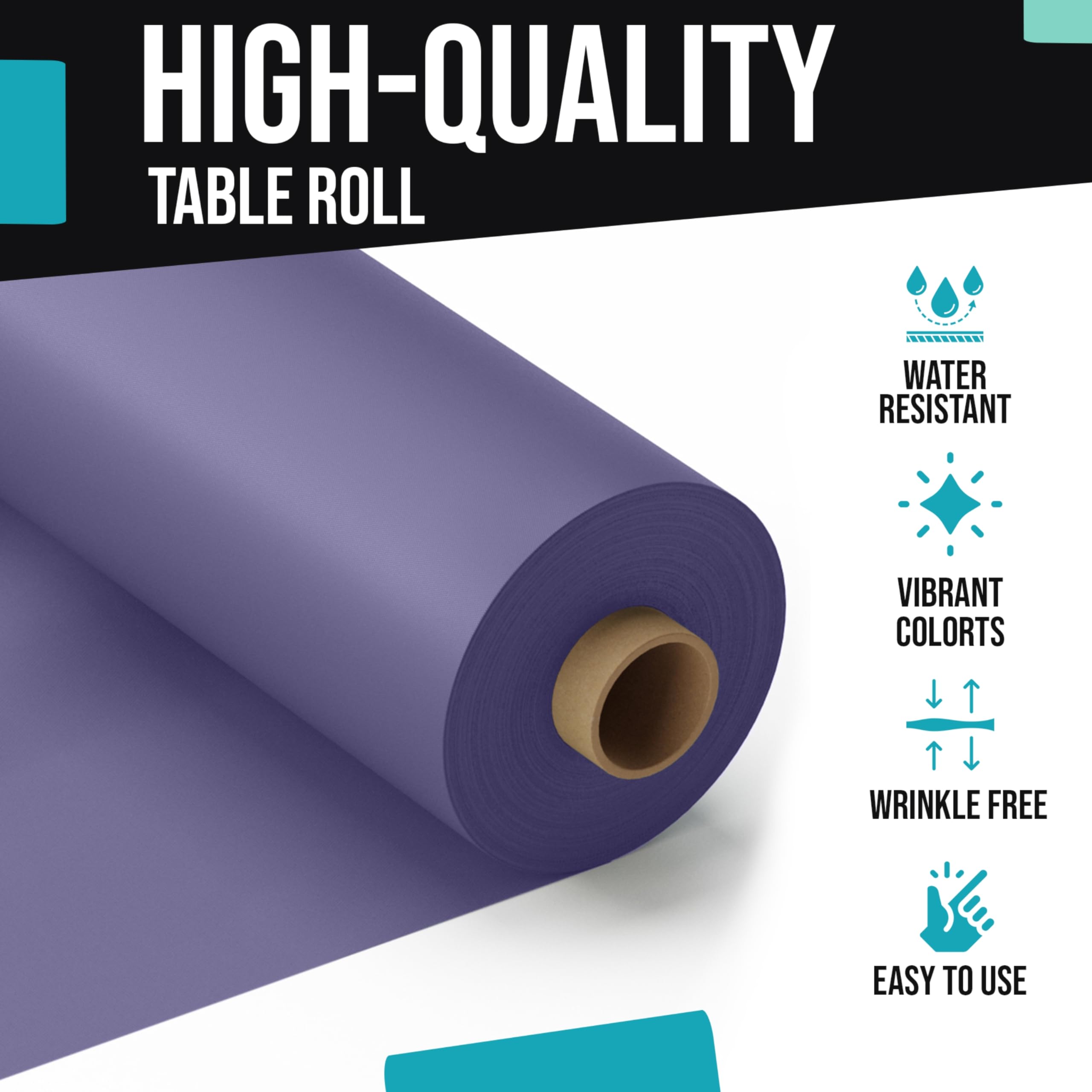 40 In. x 100 Ft. Lavender Table Roll