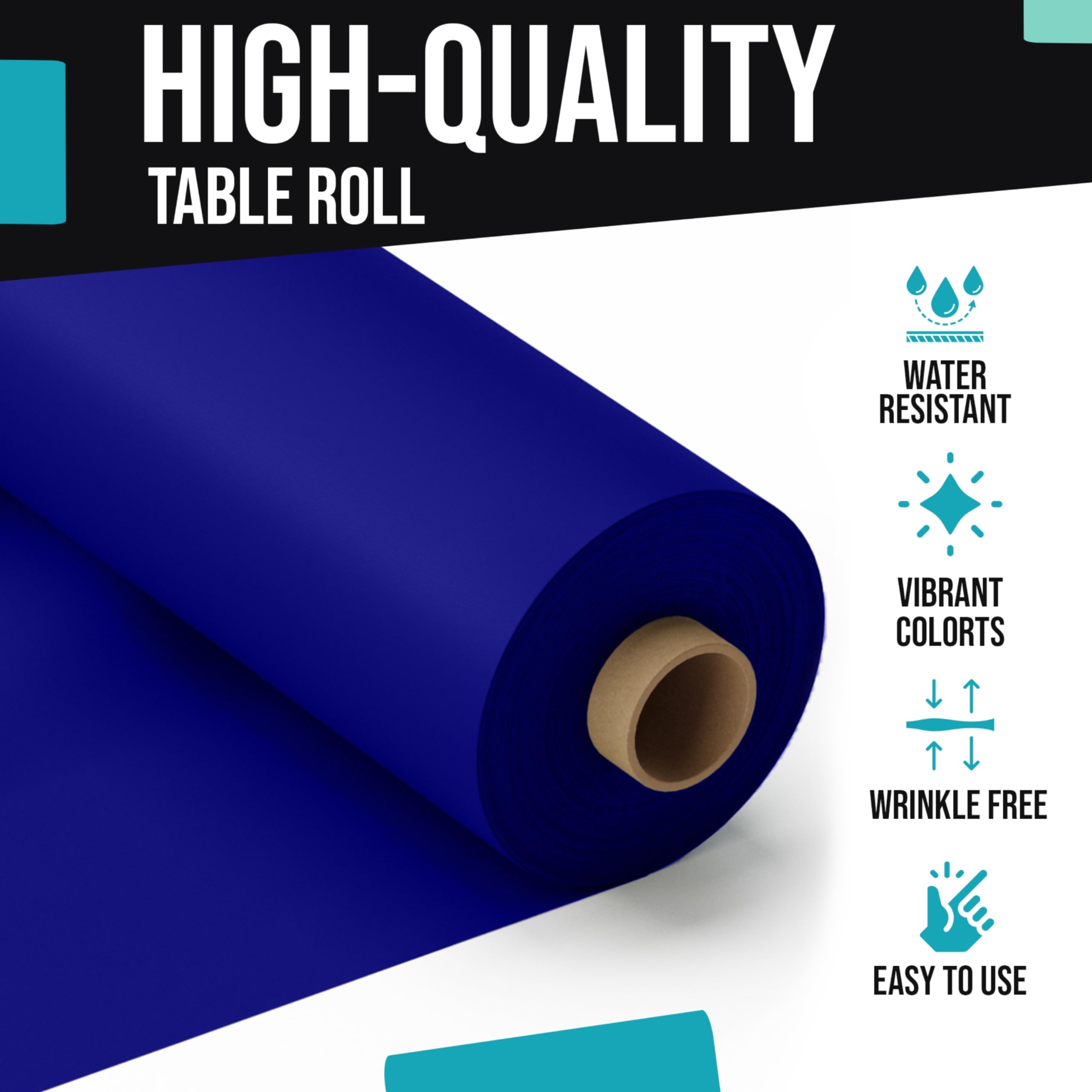 40 In. x 100 Ft. Navy Blue Table Roll | Case of 6