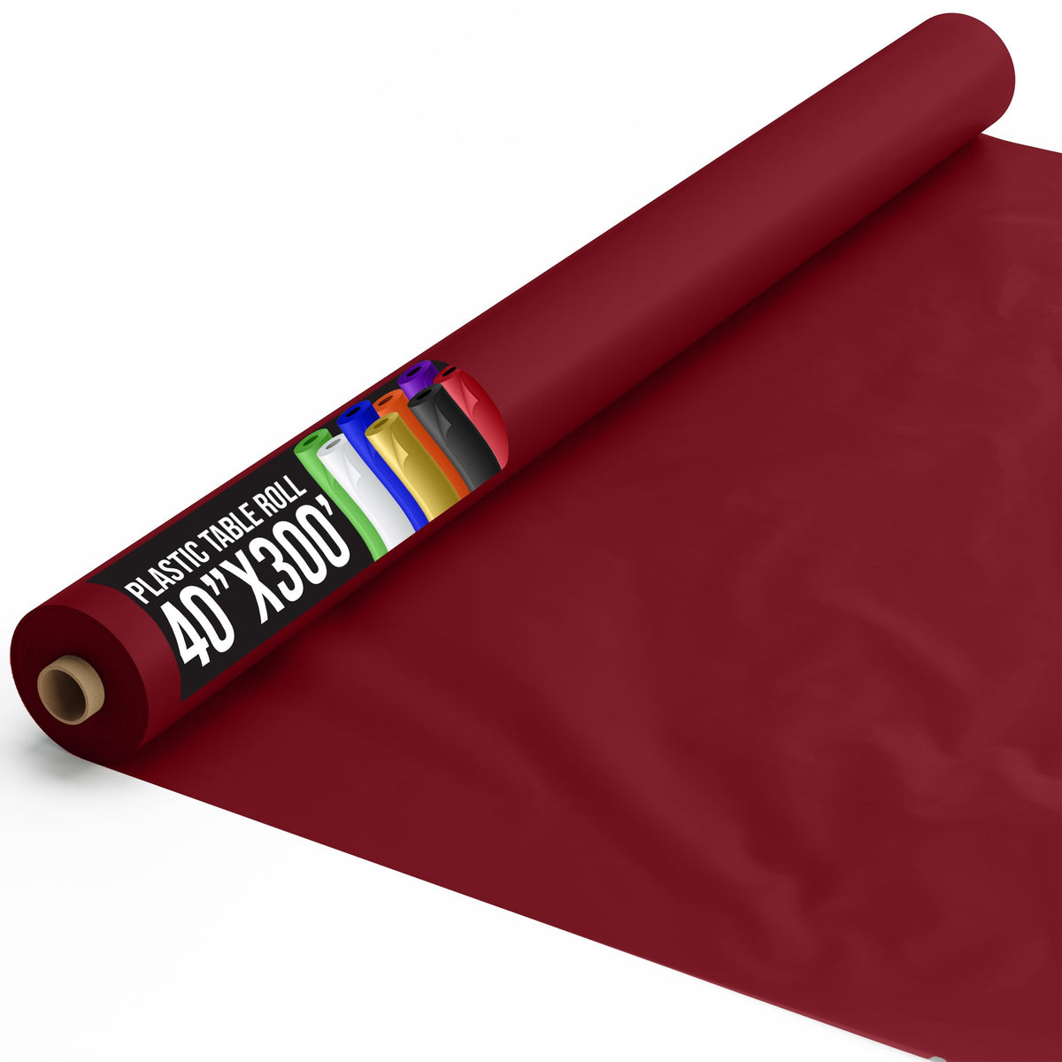 40 In. x 300 Ft. Premium Burgundy Table Roll