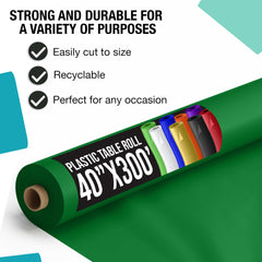 40 In. x 300 Ft. Premium Emerald Green Table Roll