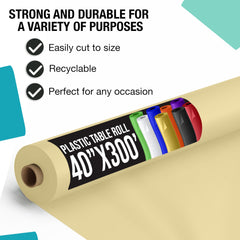 40 In. x 300 Ft. Premium Light Yellow Table Roll