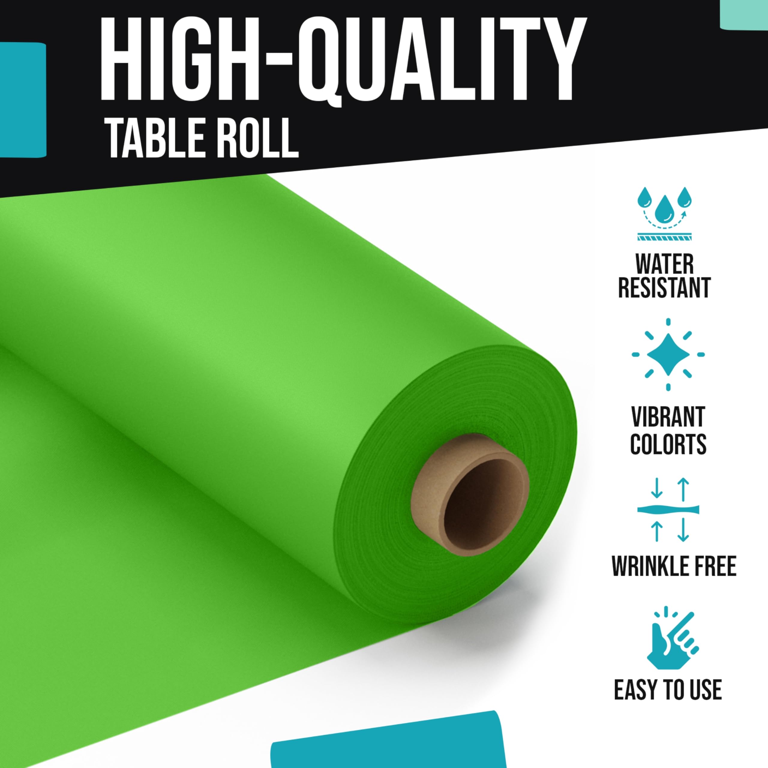 Little Gym - 40 In. x 300 Ft. Premium Lime Green Table Roll