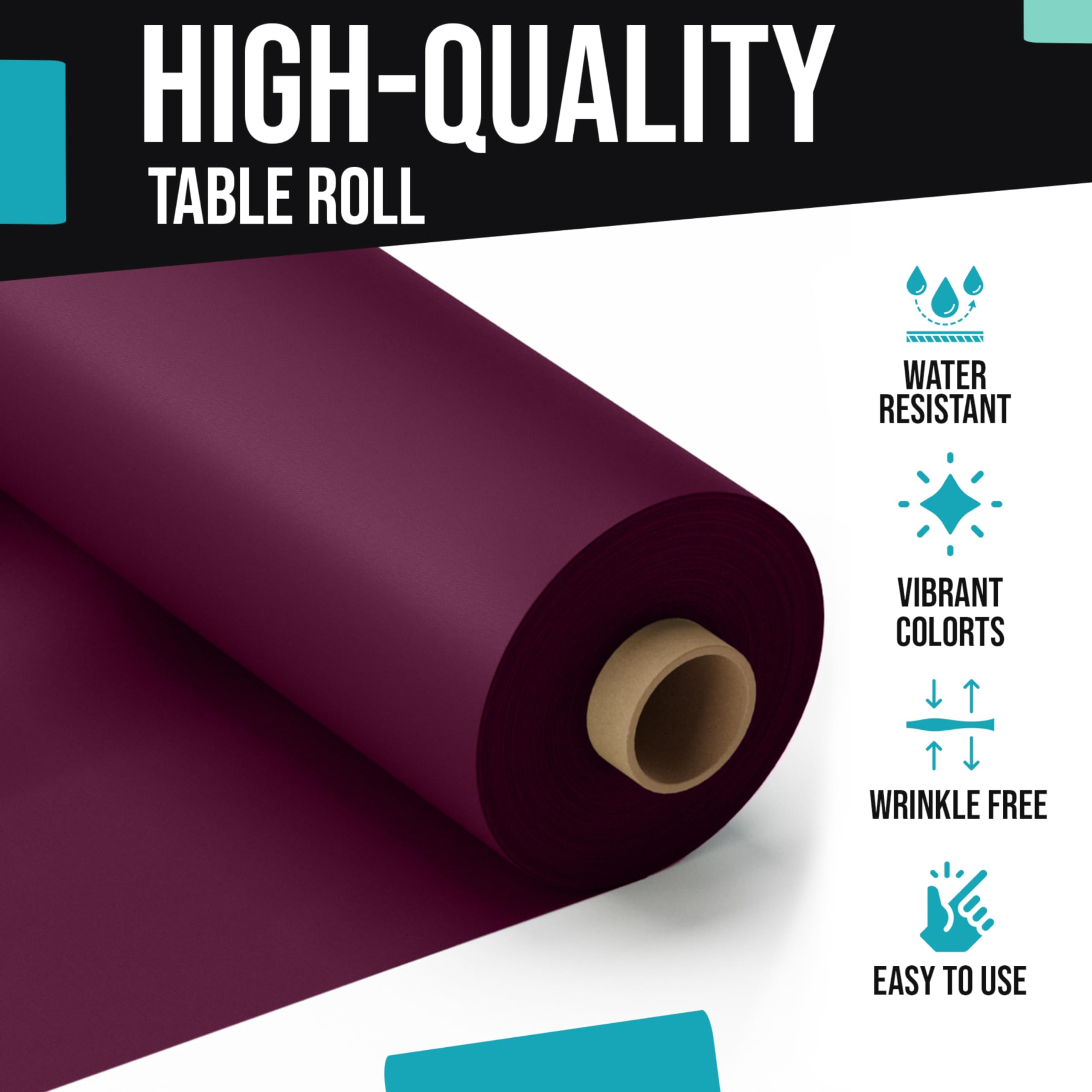 40 In. x 300 Ft. Premium Plum Table Roll