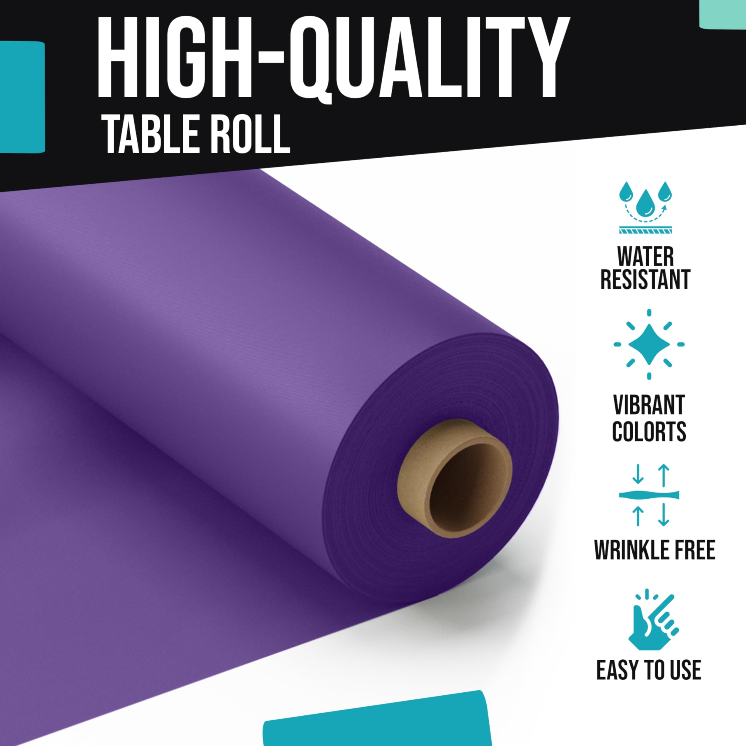 Little Gym - 40 In. x 300 Ft. Premium Purple Table Roll