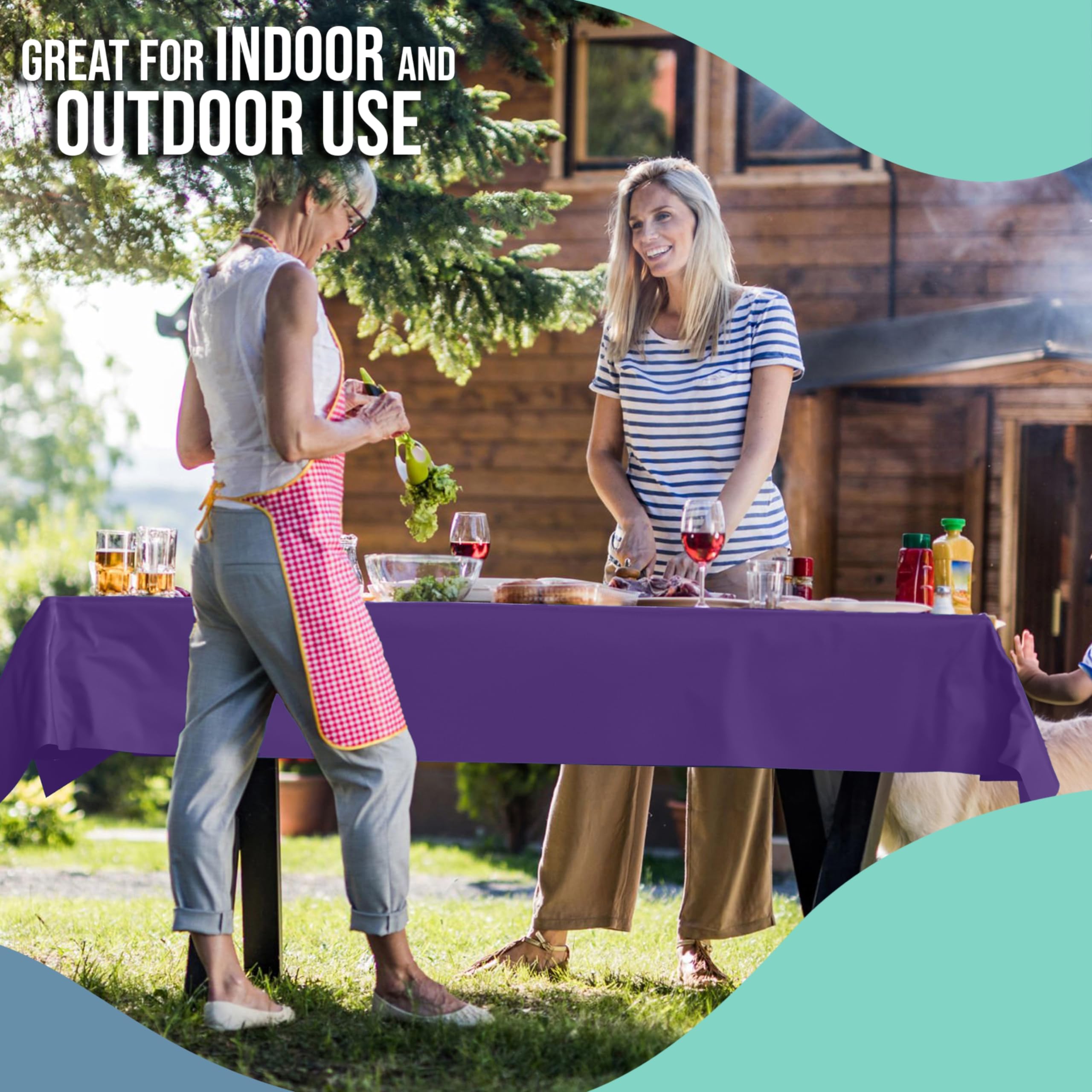40 In. x 300 Ft. Premium Purple Table Roll | Case of 4