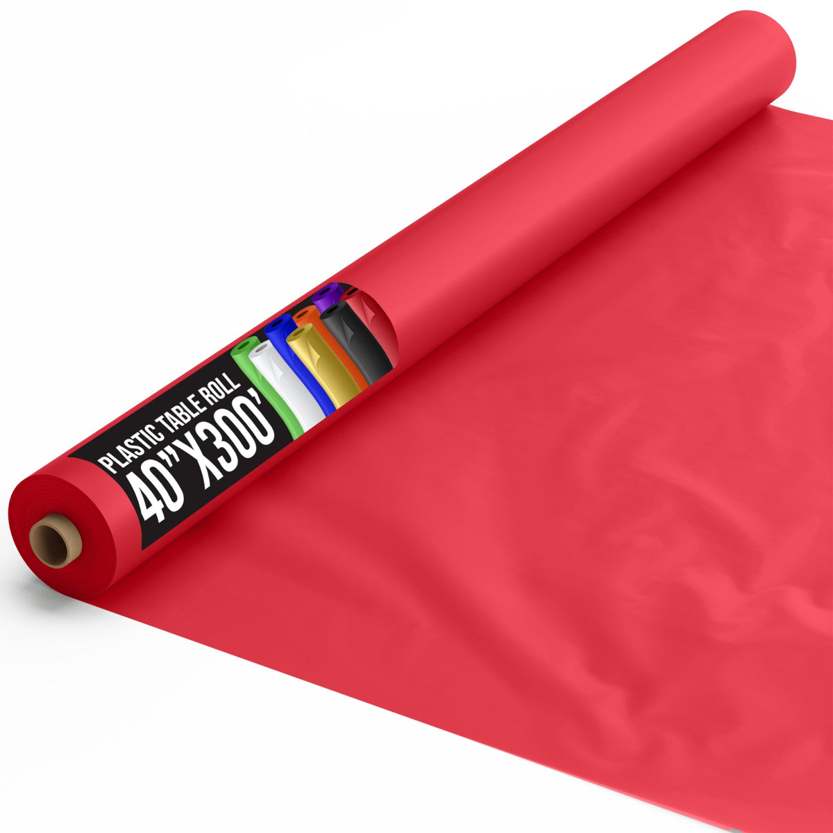 Little Gym - 40 In. x 300 Ft. Premium Red Table Roll