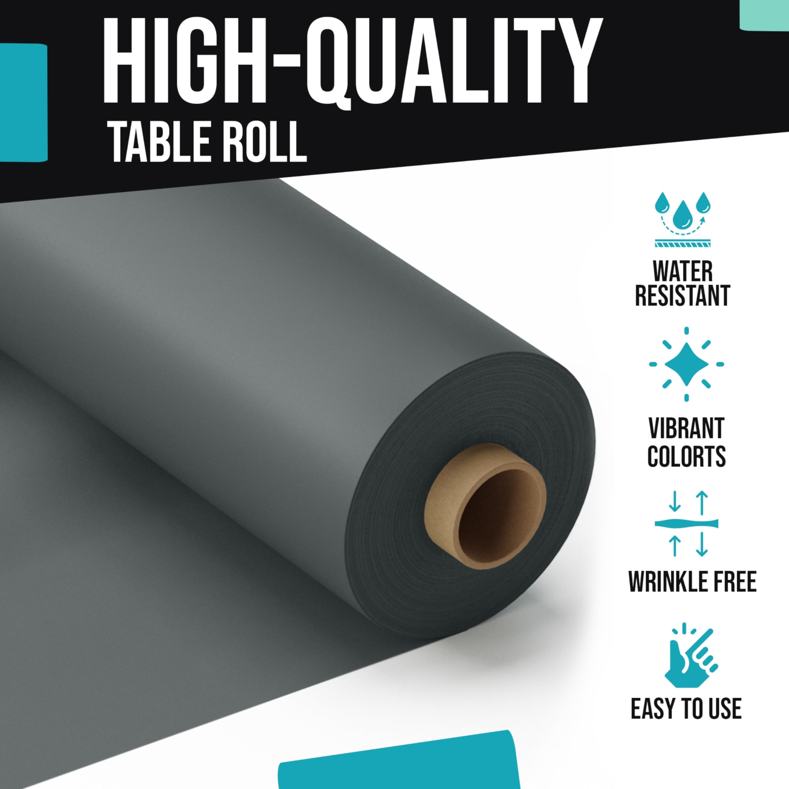 40 In. x 300 Ft. Premium Silver Table Roll