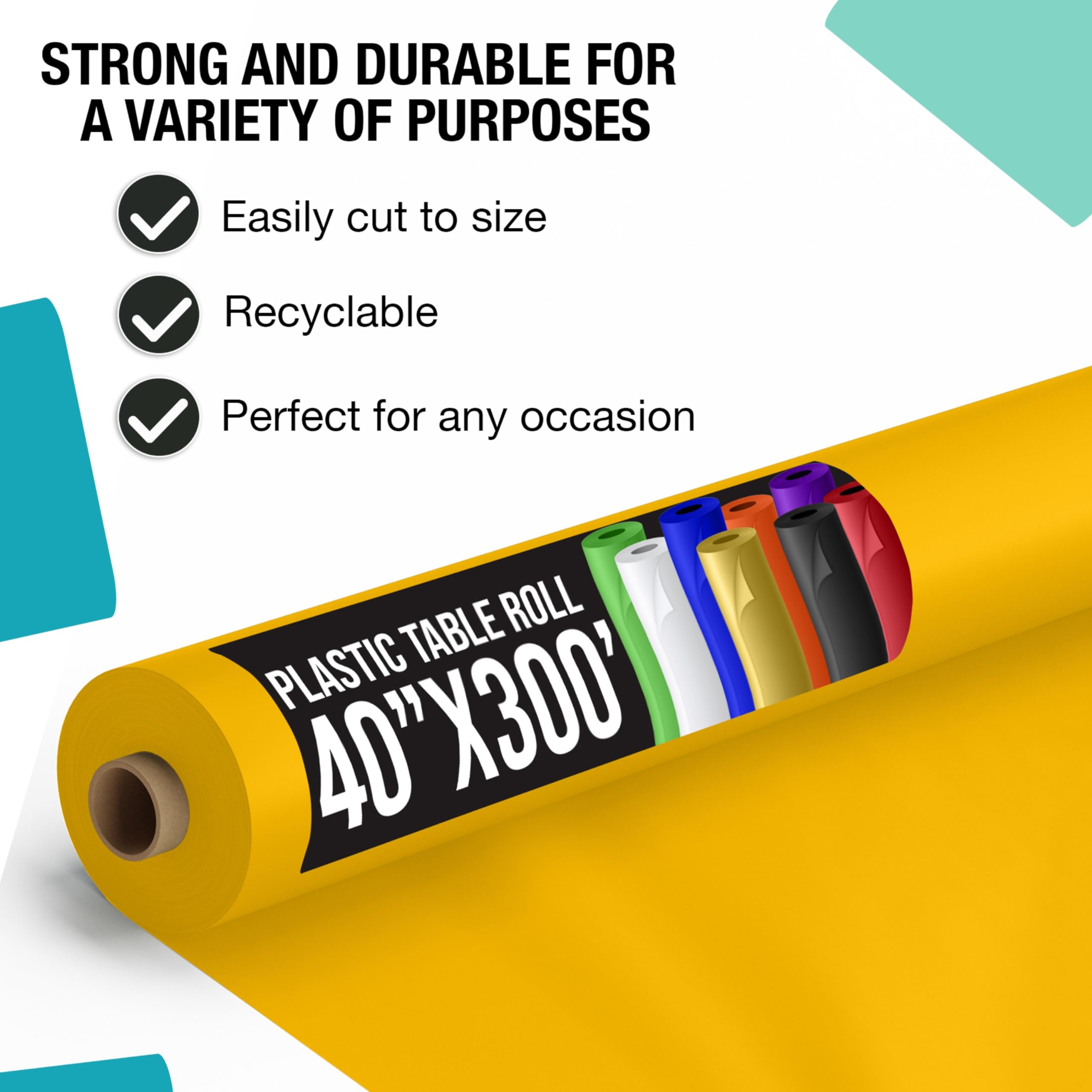 Unleashed - 40 In. x 300 Ft. Premium Yellow Table Roll