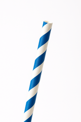 Bright Royal Blue Paper Straws