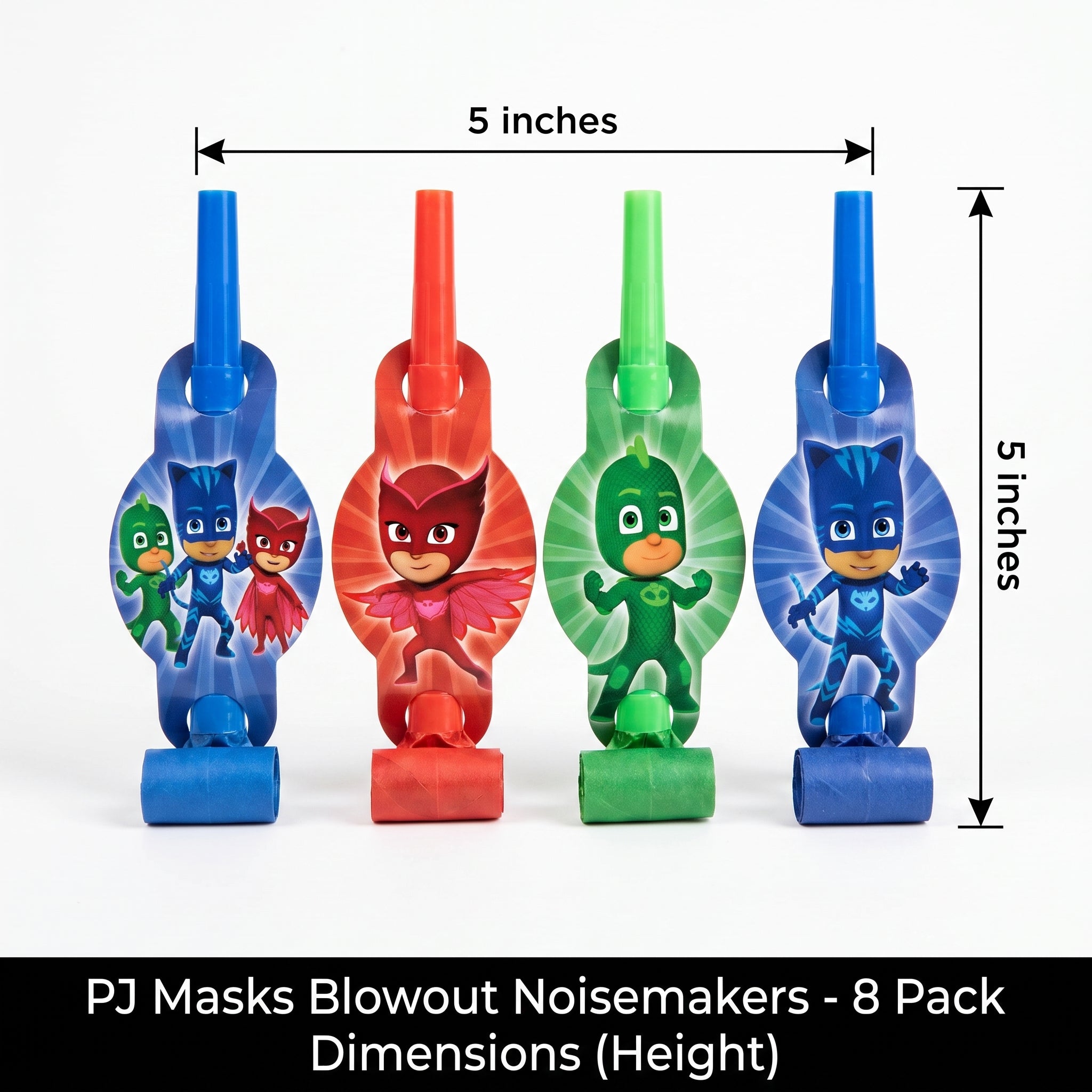 PJ Masks Blowout Noisemakers - 8 Pack