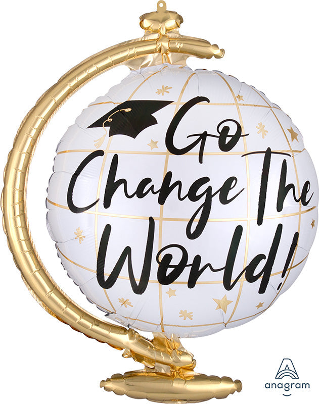 Super Shape Foil Graduation World Globe Balloon - 23"