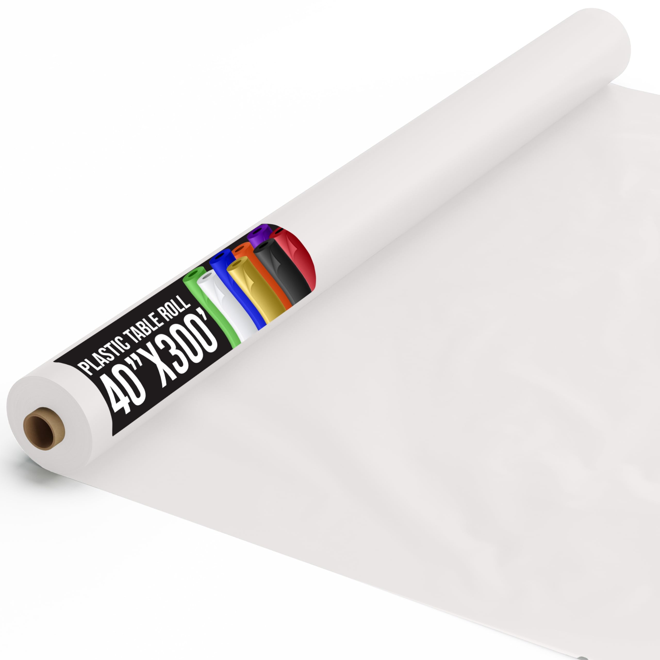 40 In. x 300 Ft. Premium White Table Roll | Case of 4