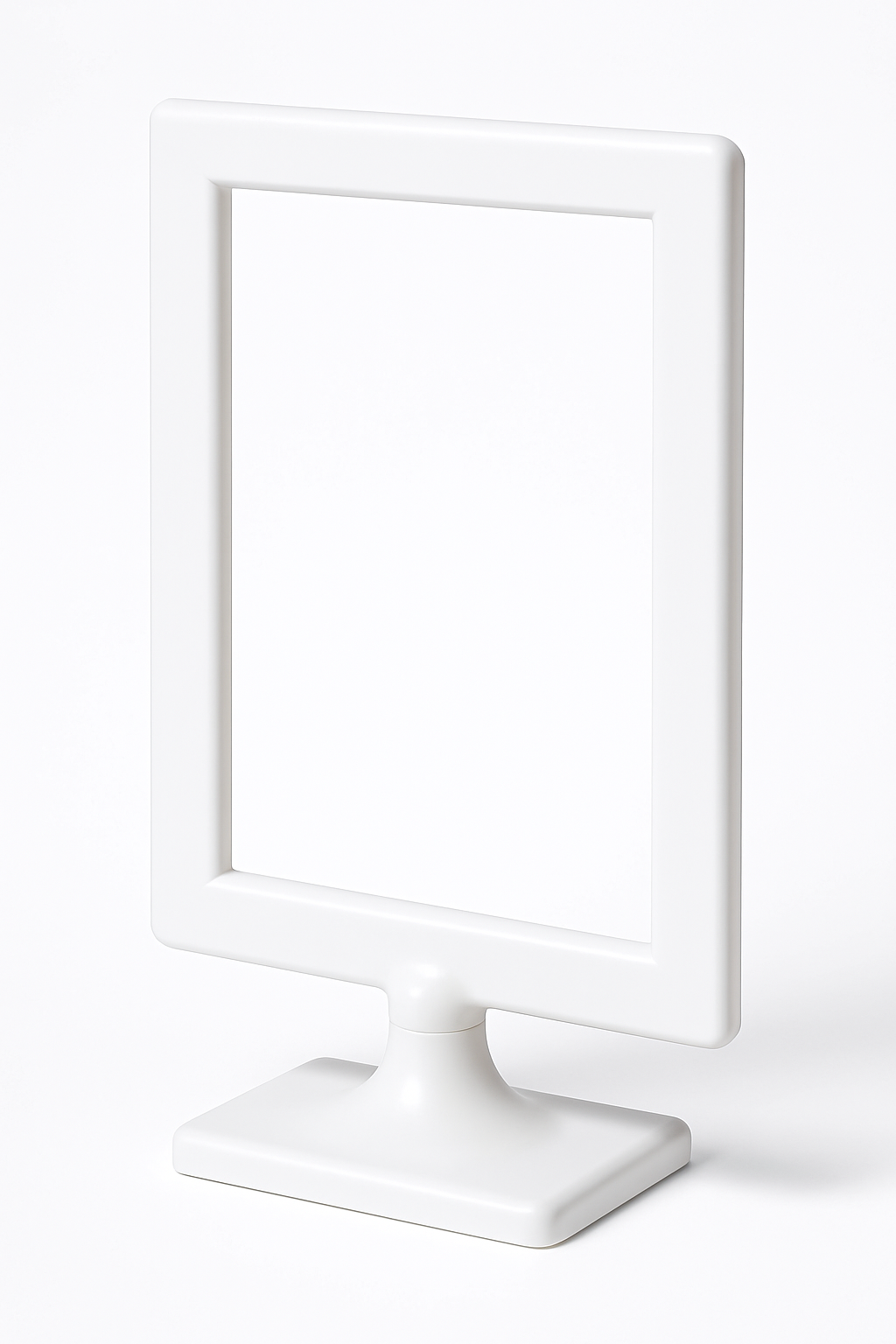 White Customizable 4"x6" Plastic Table Frame