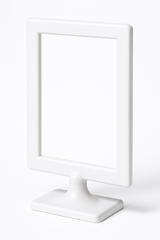 White Customizable 4"x6" Plastic Table Frame