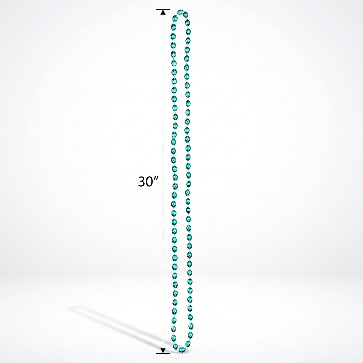 Green Metallic Bead Necklace - 30 In.