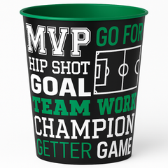 Goal Getter Soccer Favor Cup - 16oz, Black and Green
