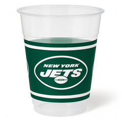 New York Jets 16oz Printed Plastic Cups - 25 Pack