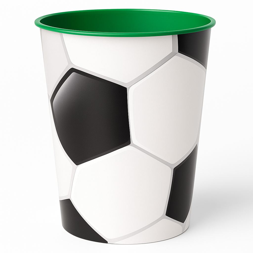 Soccer Ball Themed Plastic Favor Cup, 16 oz