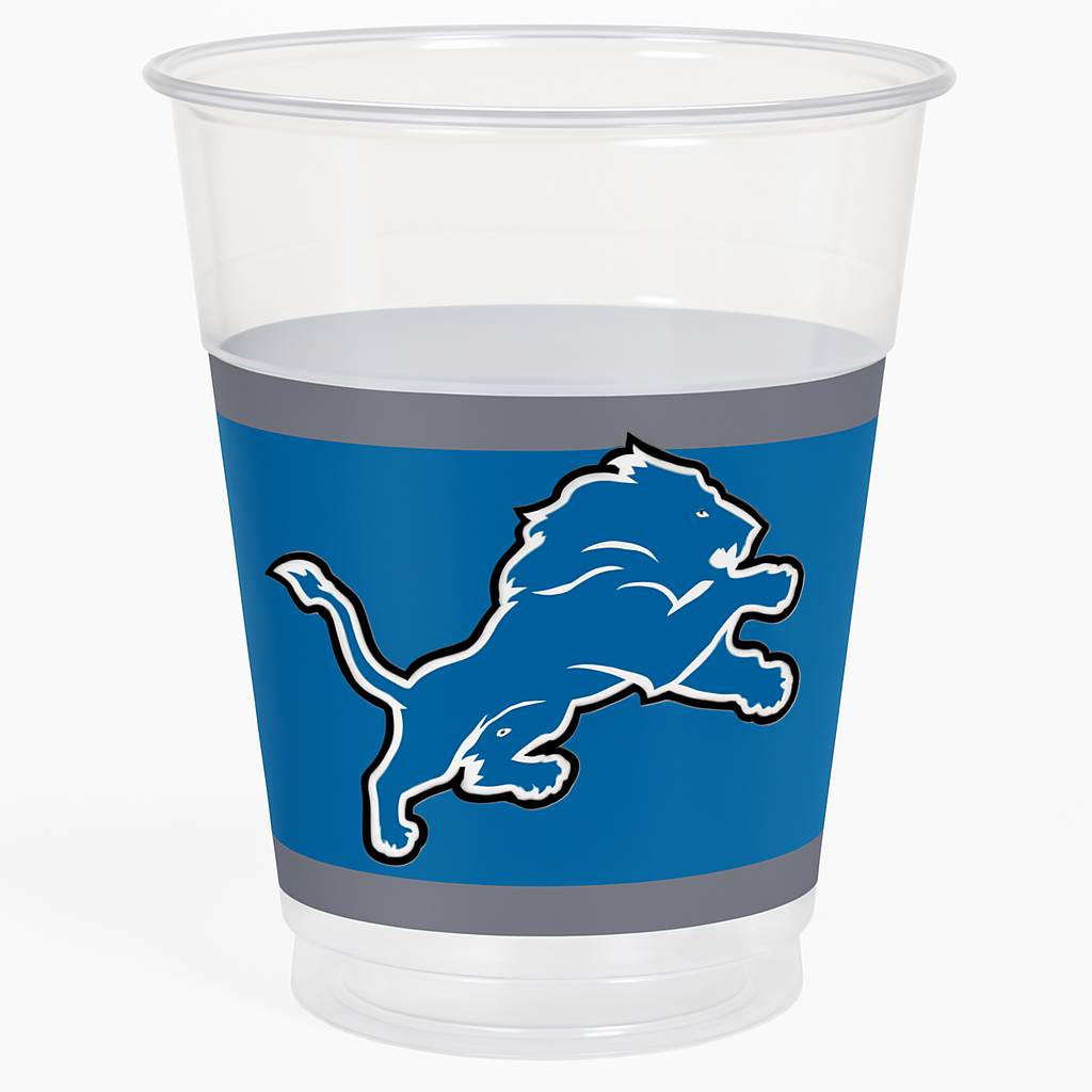 Detroit Lions 16oz Plastic Cups - 25 Pack