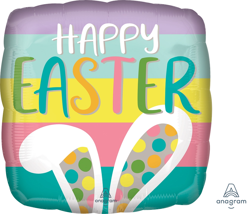 Happy Easter Bunny Ears Foil Balloon