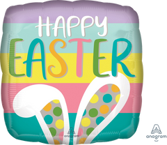 Happy Easter Bunny Ears Foil Balloon