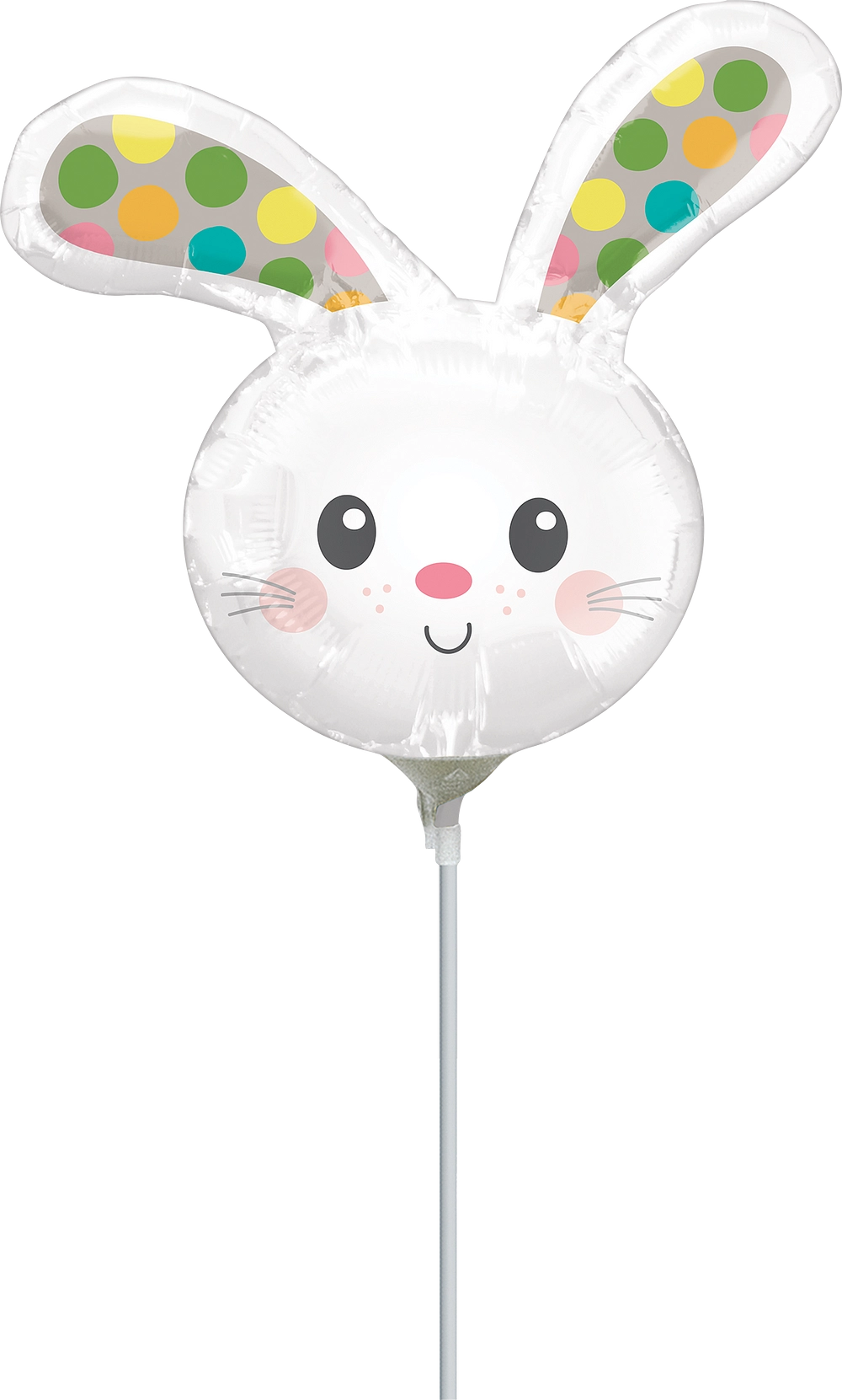 Super Shape Spotted Bunny Foil Balloon - Easter Edition