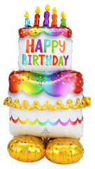 Happy Birthday Cake AirLoonz Balloon - 53" x 27"