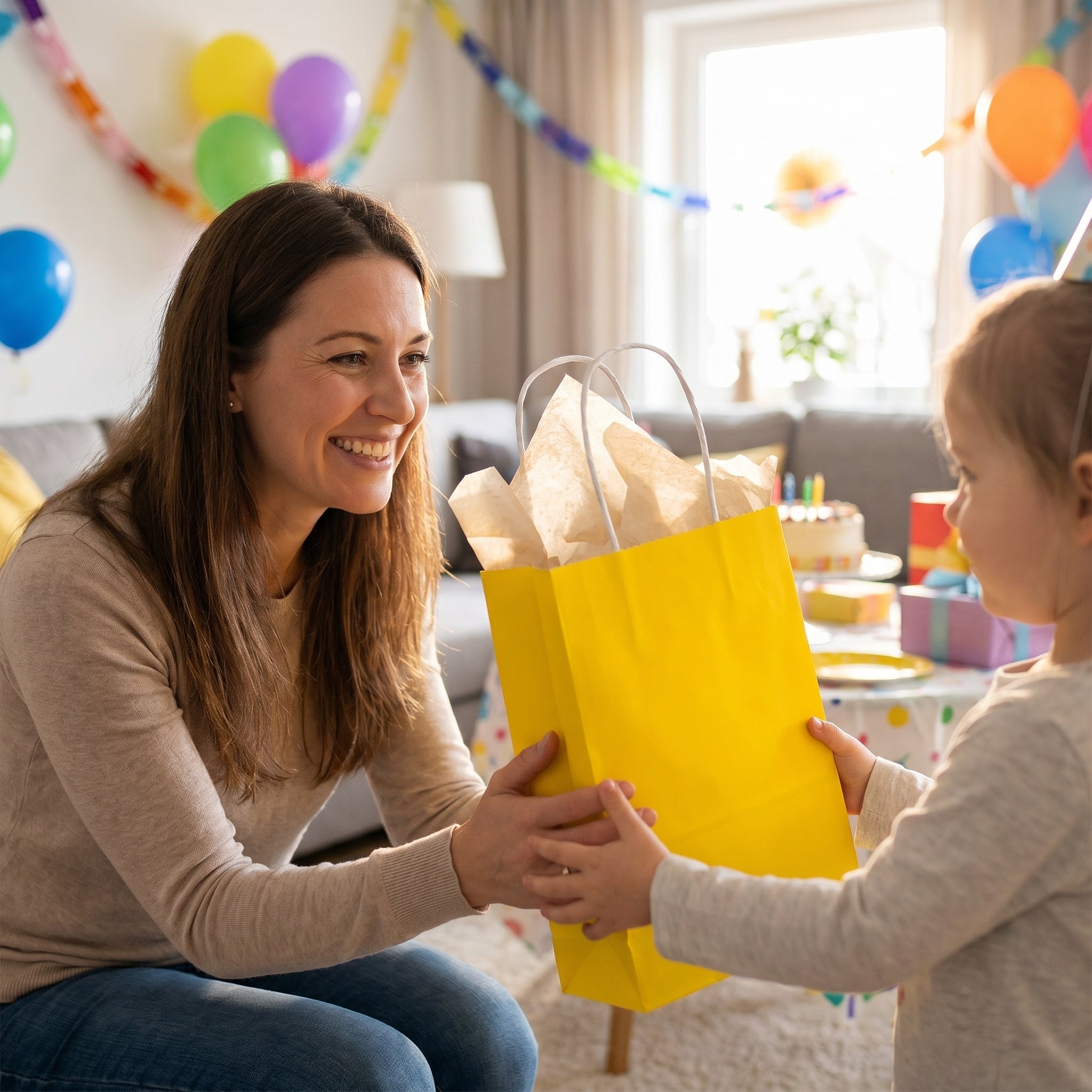 Light Yellow Small Kraft Gift Bag