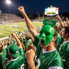 Festive Green Full Face Mask for Team Spirit & Costume Events