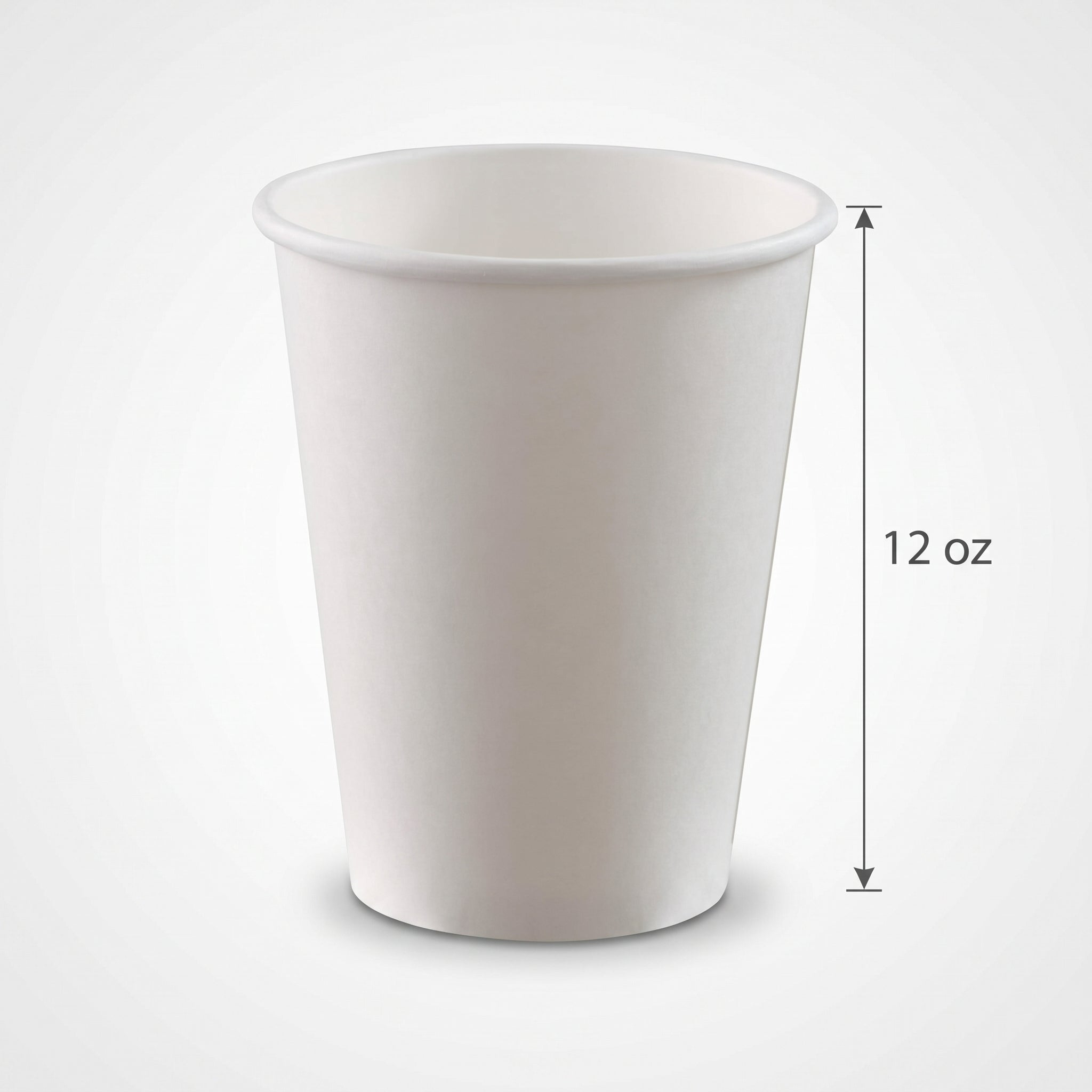 Classic White 12oz Paper Cups - Pack of 50