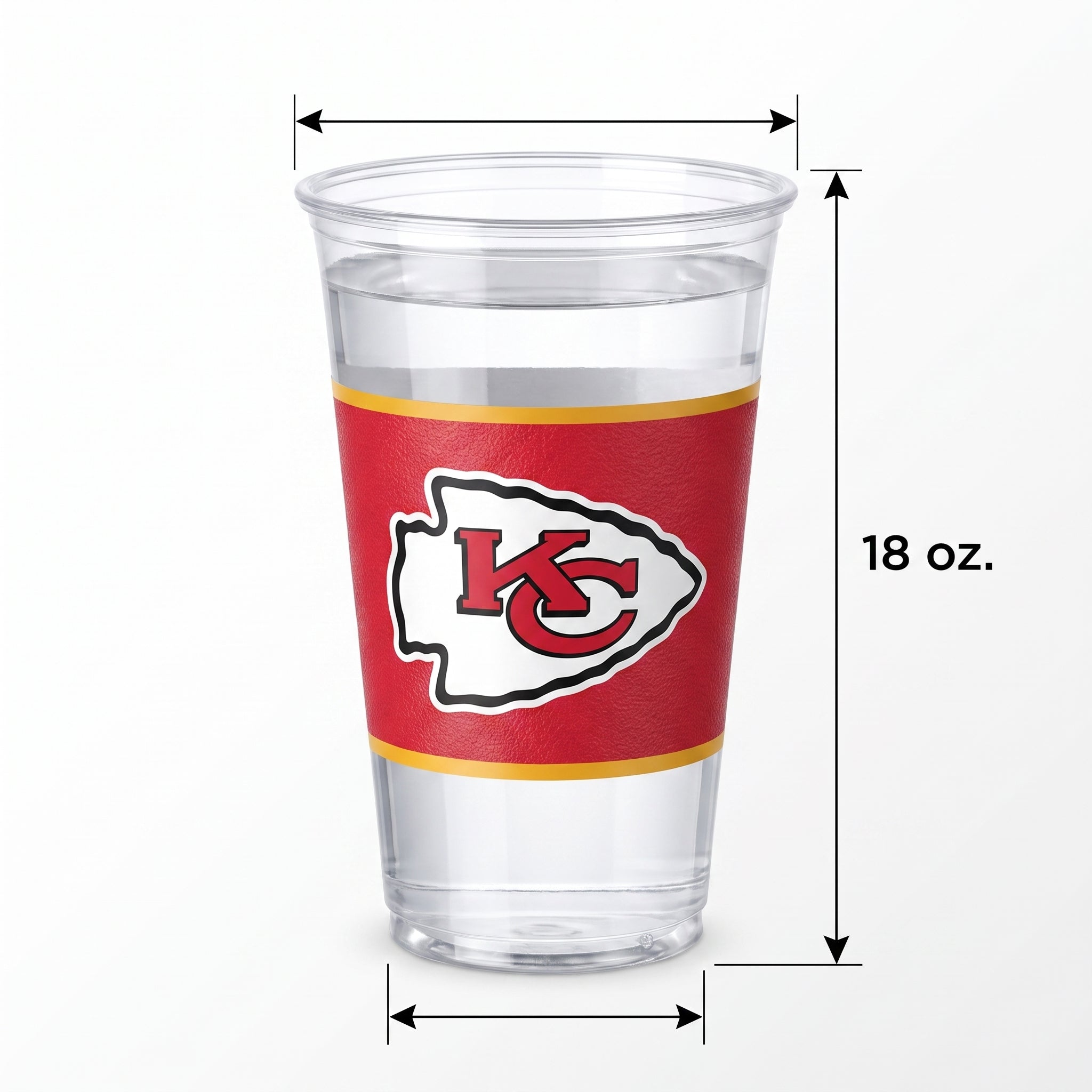 Kansas City Chiefs 18oz Plastic Tumbler Cup
