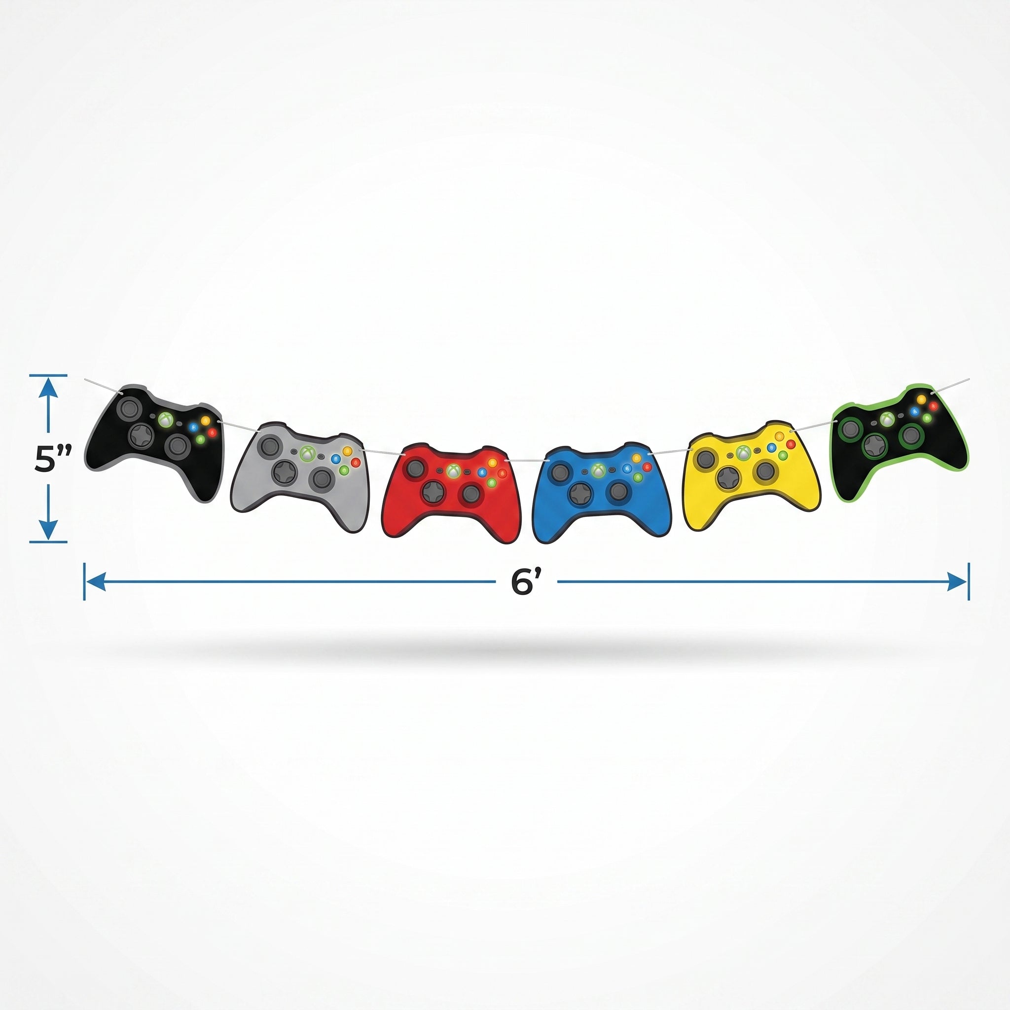 Level Up Light-Up Game Controller Banner for Kids' Birthday Parties
