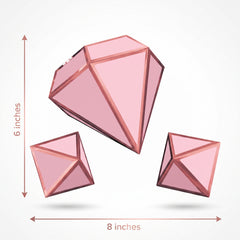 Blush Rose Gold Diamond Table Centerpiece Set, 3D Decorations for Weddings