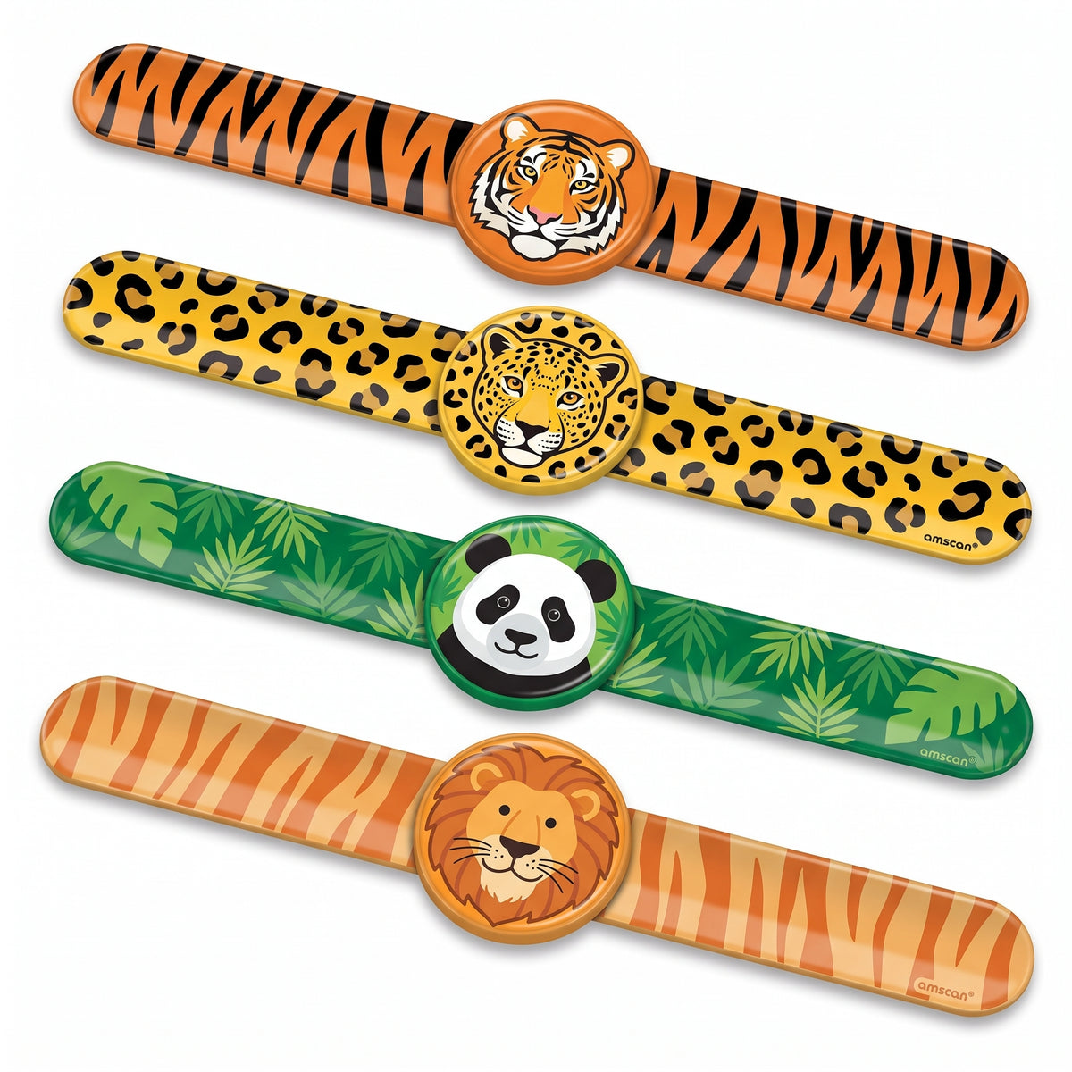 Get Wild Safari Slap Bracelet Party Favors - 4 Pack