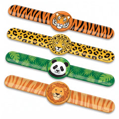 Get Wild Safari Slap Bracelet Party Favors - 4 Pack